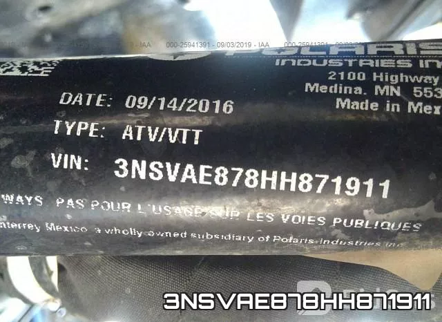 3NSVAE878HH871911 фото 2
