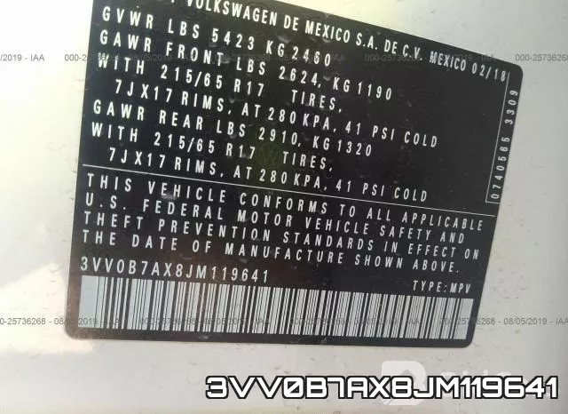 3VV0B7AX8JM119641 фото 9