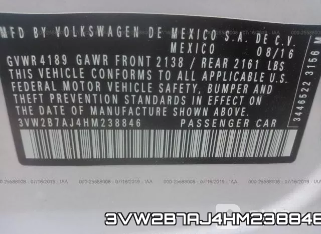 3VW2B7AJ4HM238846 фото 10