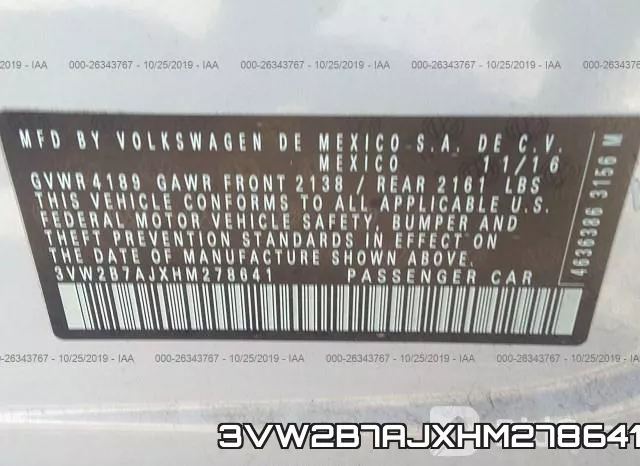 3VW2B7AJXHM278641 фото 10