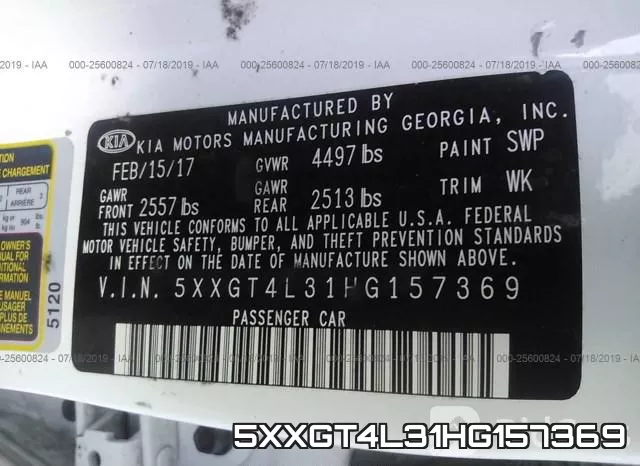 5XXGT4L31HG157369 фото 10