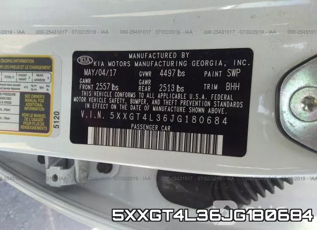5XXGT4L36JG180684 фото 10