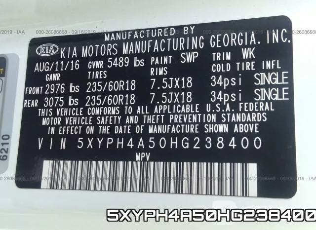 5XYPH4A50HG238400 фото 10
