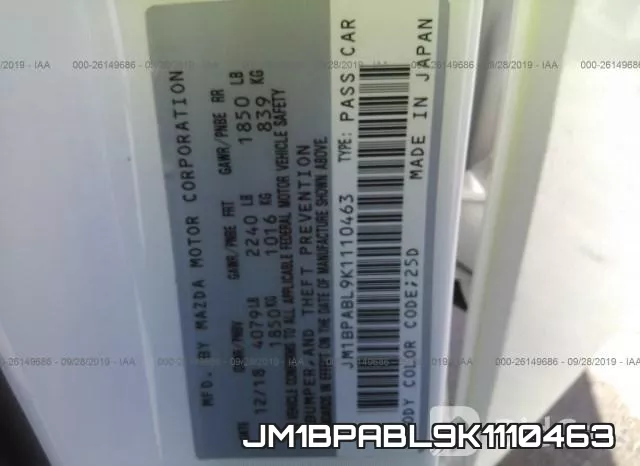 JM1BPABL9K1110463 фото 10