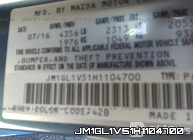 JM1GL1V51H1104700 фото 10