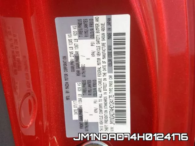 JM1NDAD74H0124176 фото 2