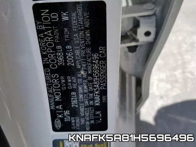 KNAFK5A81H5696496 фото 2