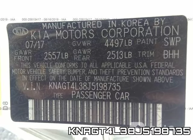KNAGT4L38J5198735 фото 10