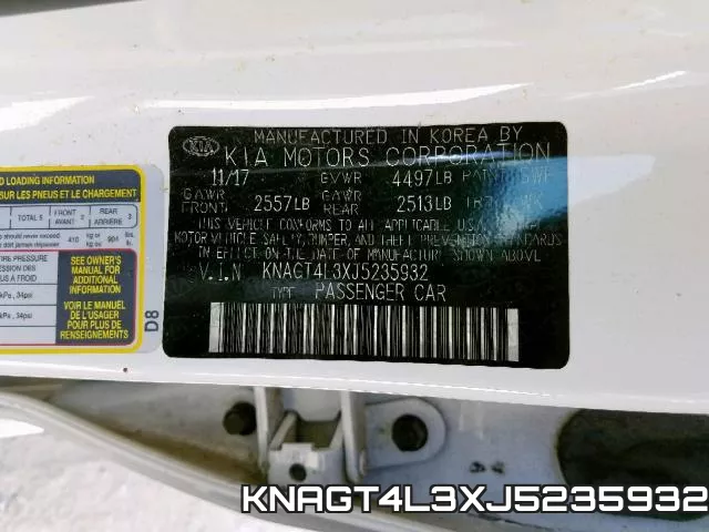 KNAGT4L3XJ5235932 фото 2