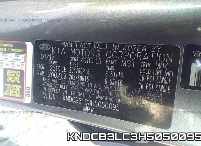 KNDCB3LC3H5050095 фото 10