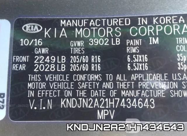 KNDJN2A21H7434643 фото 10