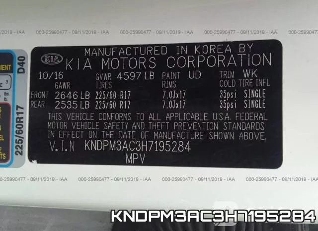 KNDPM3AC3H7195284 фото 10