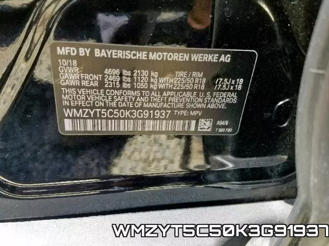WMZYT5C50K3G91937 фото 2