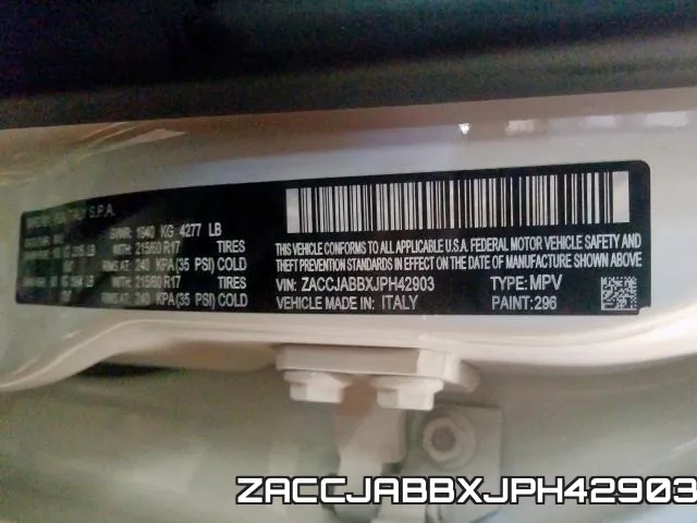 ZACCJABBXJPH42903 фото 2
