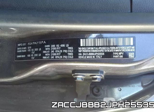 ZACCJBBB2JPH25535 фото 10