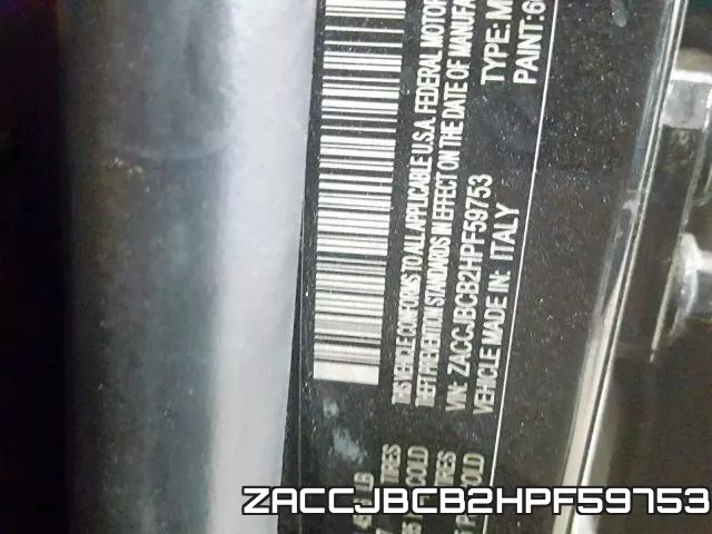 ZACCJBCB2HPF59753 фото 2