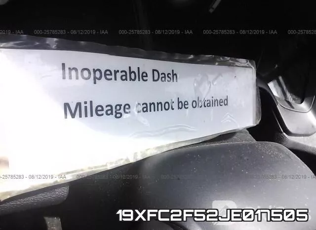 19XFC2F52JE017505 фото 8