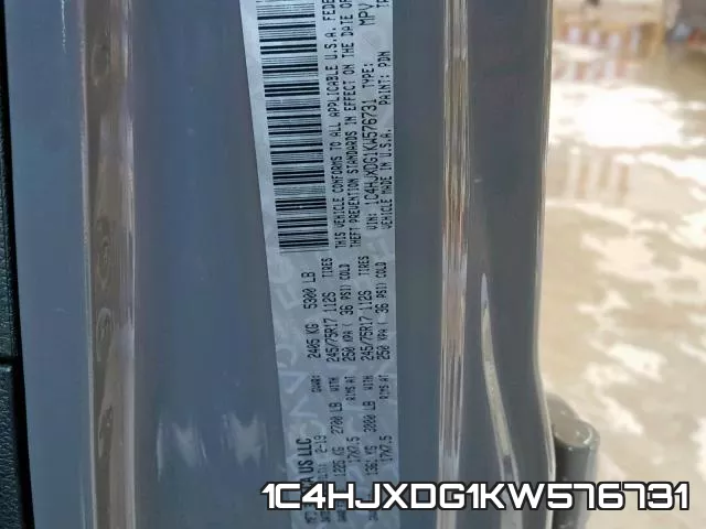 1C4HJXDG1KW576731 фото 2