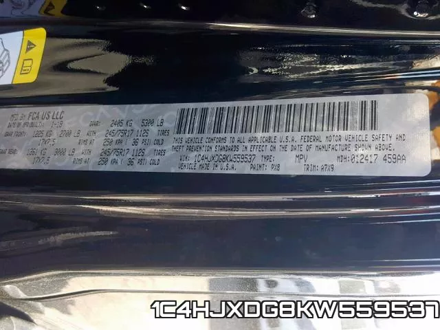 1C4HJXDG8KW559537 фото 2