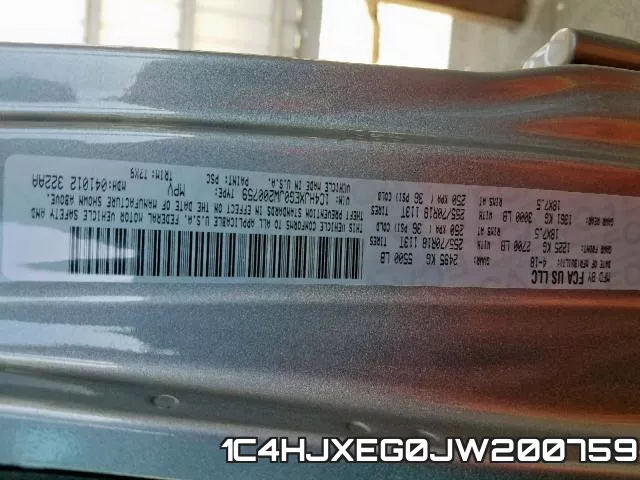 1C4HJXEG0JW200759 фото 2