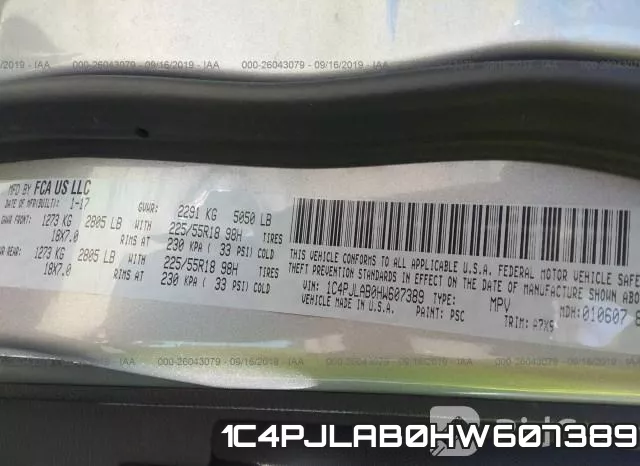 1C4PJLAB0HW607389 фото 10