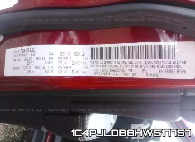 1C4PJLDB8HW517757 фото 10