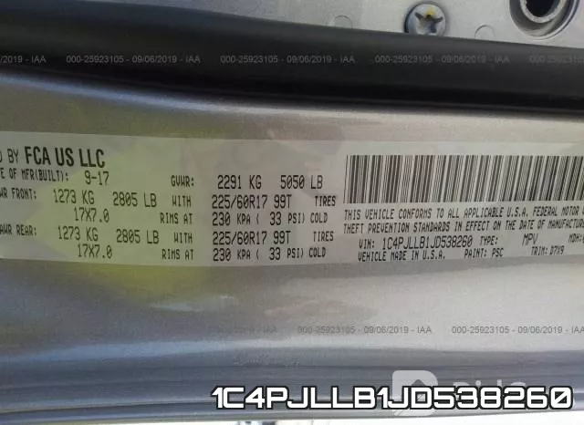 1C4PJLLB1JD538260 фото 10