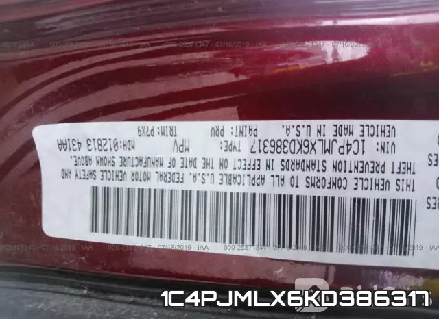 1C4PJMLX6KD386317 фото 10