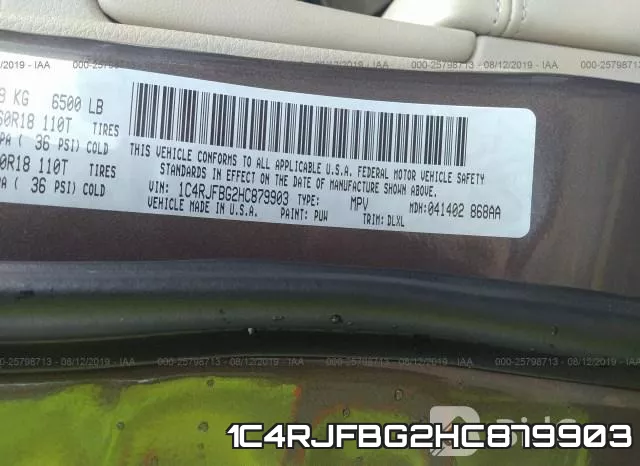 1C4RJFBG2HC879903 фото 10