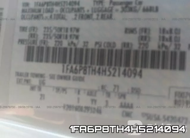 1FA6P8TH4H5214094 фото 10