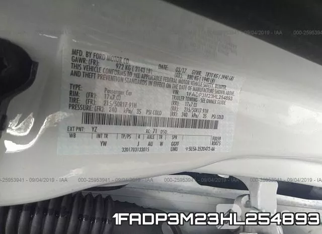 1FADP3M23HL254893 фото 9