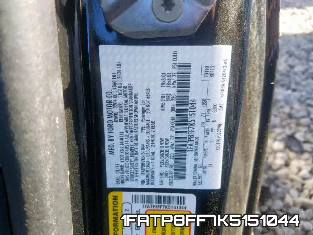 1FATP8FF7K5151044 фото 2