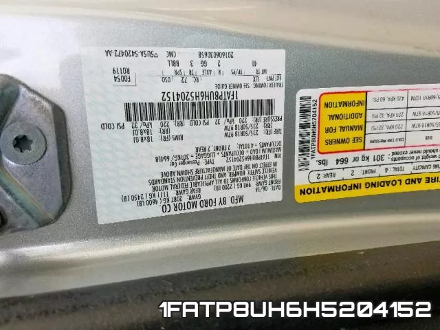 1FATP8UH6H5204152 фото 2