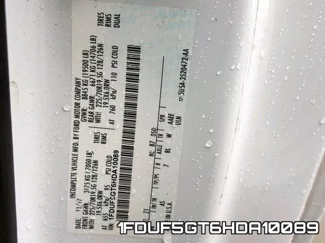 1FDUF5GT6HDA10089 фото 2