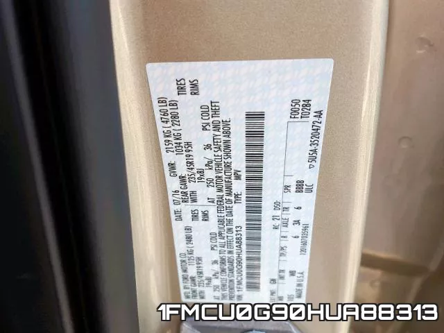 1FMCU0G90HUA88313 фото 2