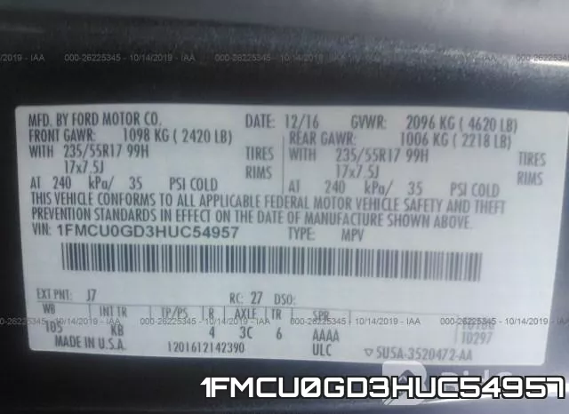 1FMCU0GD3HUC54957 фото 10