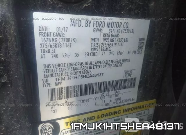 1FMJK1HT5HEA48137 фото 8