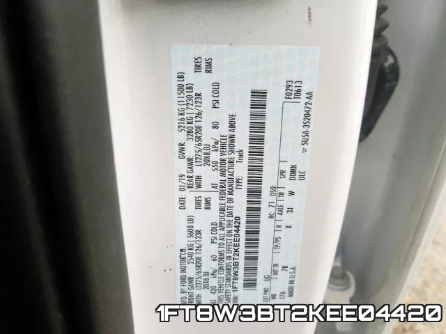 1FT8W3BT2KEE04420 фото 2