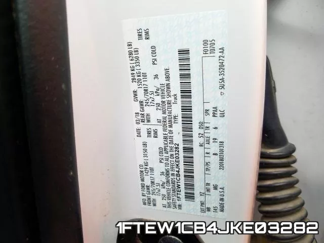1FTEW1CB4JKE03282 фото 2