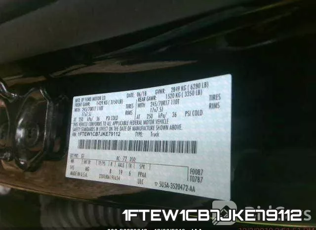 1FTEW1CB7JKE79112 фото 10