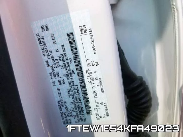 1FTEW1E54KFA49023 фото 2