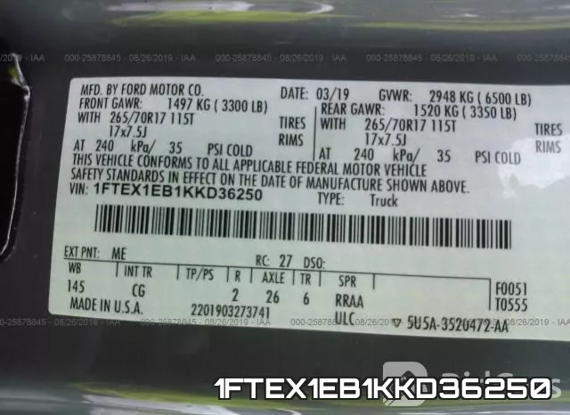 1FTEX1EB1KKD36250 фото 10