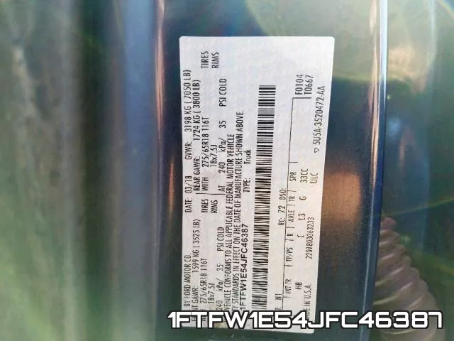 1FTFW1E54JFC46387 фото 2