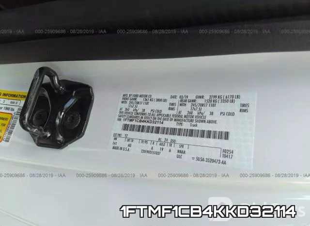 1FTMF1CB4KKD32114 фото 9