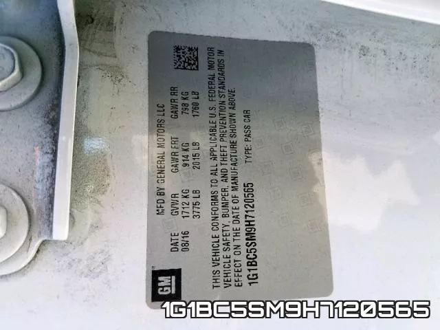 1G1BC5SM9H7120565 фото 2