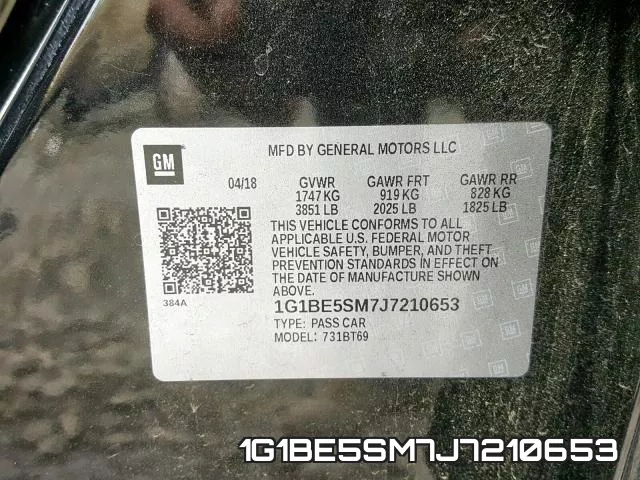 1G1BE5SM7J7210653 фото 2