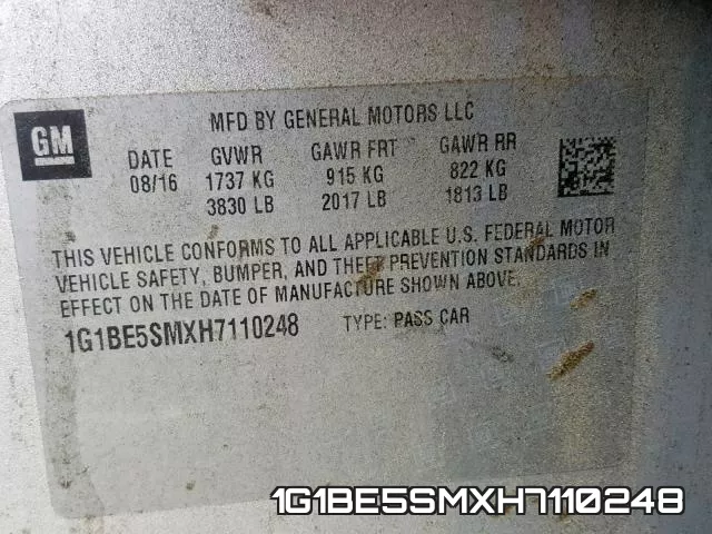 1G1BE5SMXH7110248 фото 2