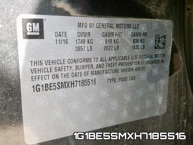 1G1BE5SMXH7185516 фото 2