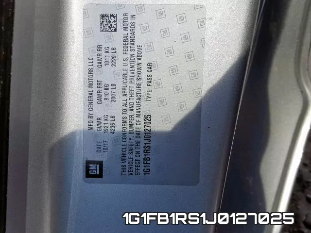 1G1FB1RS1J0127025 фото 2