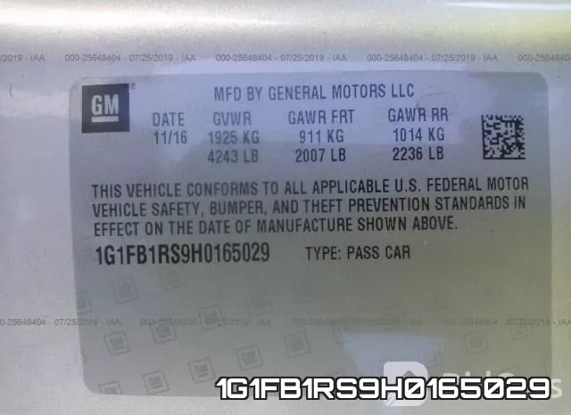 1G1FB1RS9H0165029 фото 10